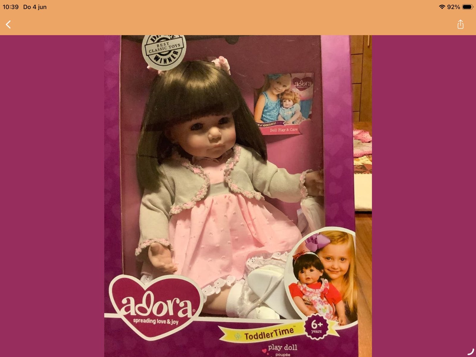 Adora ToddlerTime Babypop - Nieuw in doos, Kinderen en Baby's, Speelgoed | Poppen, Ophalen of Verzenden, Nieuw, Babypop