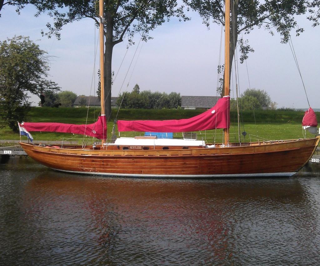 Klassiek teakhouten zeiljacht lengte 11.40 meter, Watersport en Boten, Ophalen, Gebruikt, Binnenboordmotor, Diesel