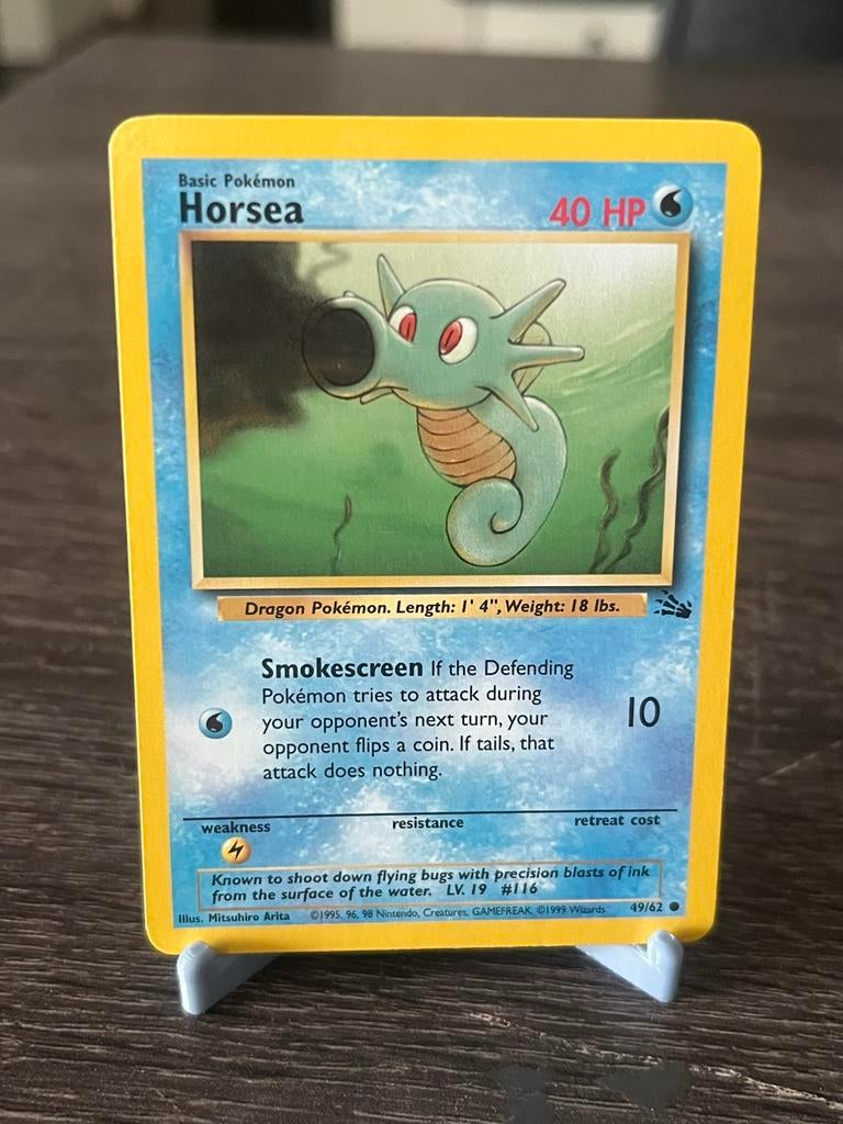 Horsea (49/62) - Fossil - EX/Good, Ophalen of Verzenden, Gebruikt, Losse kaart