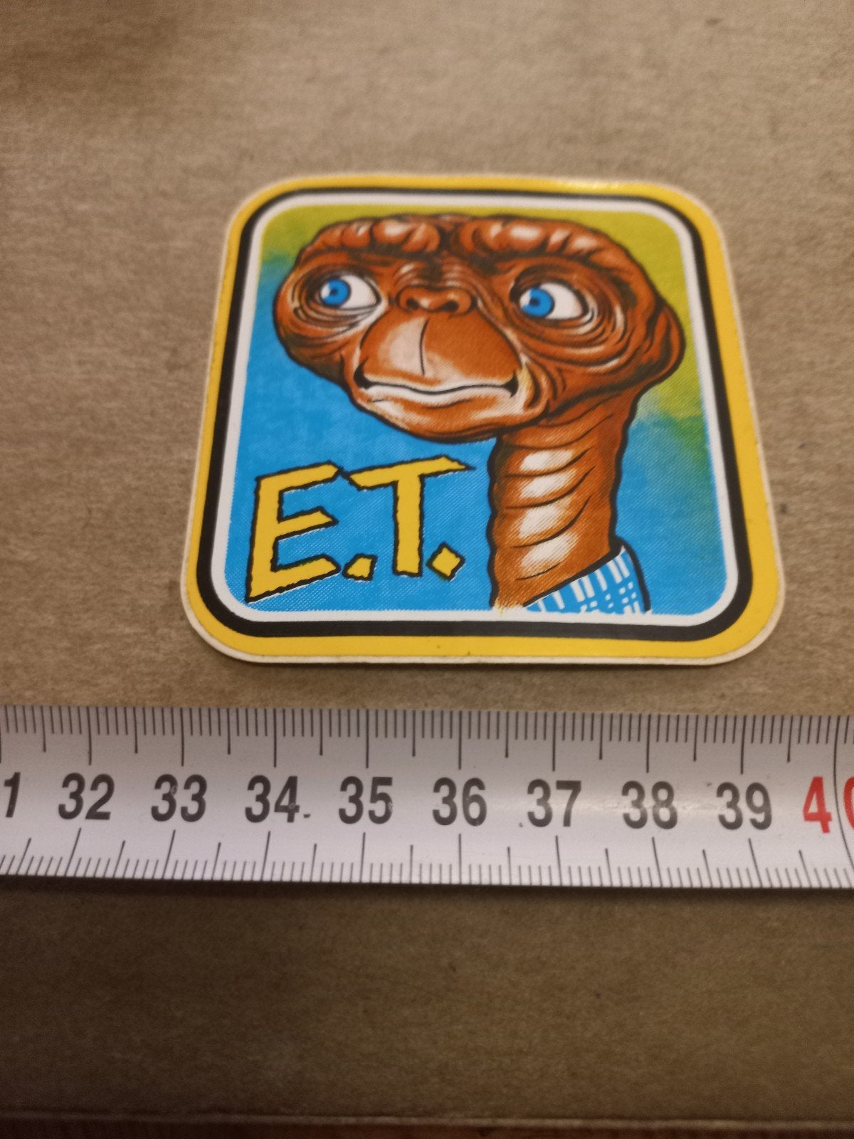 Vintage E.T. the Extra-Terrestrial Sticker/Patch, Verzamelen, Ophalen of Verzenden, Gebruikt, Film, Tv of Omroep