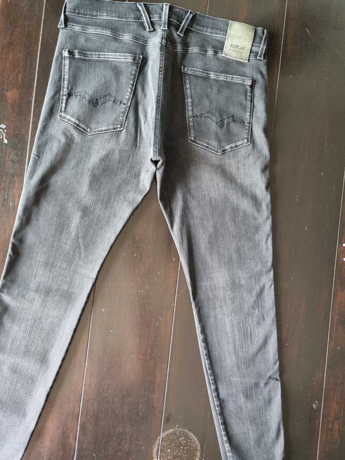 GRIJZE REPLAY BRONNY SLIM SKINNY HYPERFLEX STRETCH 36/32!!, W36 - W38 (confectie 52/54), Ophalen of Verzenden, Zo goed als nieuw