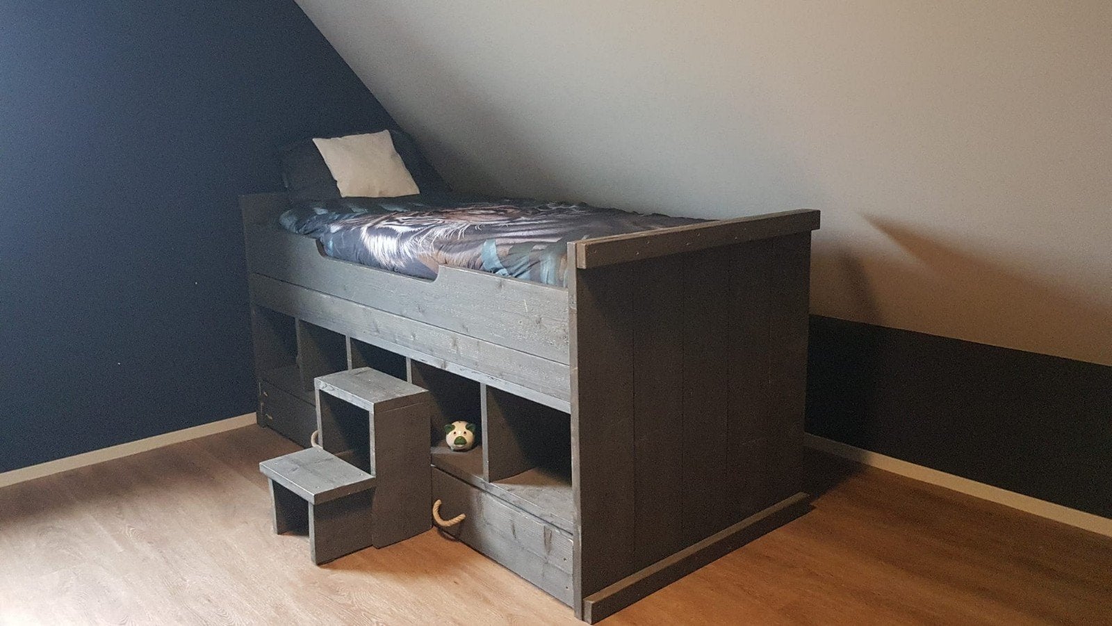 Rockwood Tijn hoogslaper + logeerlade, Ophalen, Gebruikt, Eenpersoons, Minder dan 160 cm