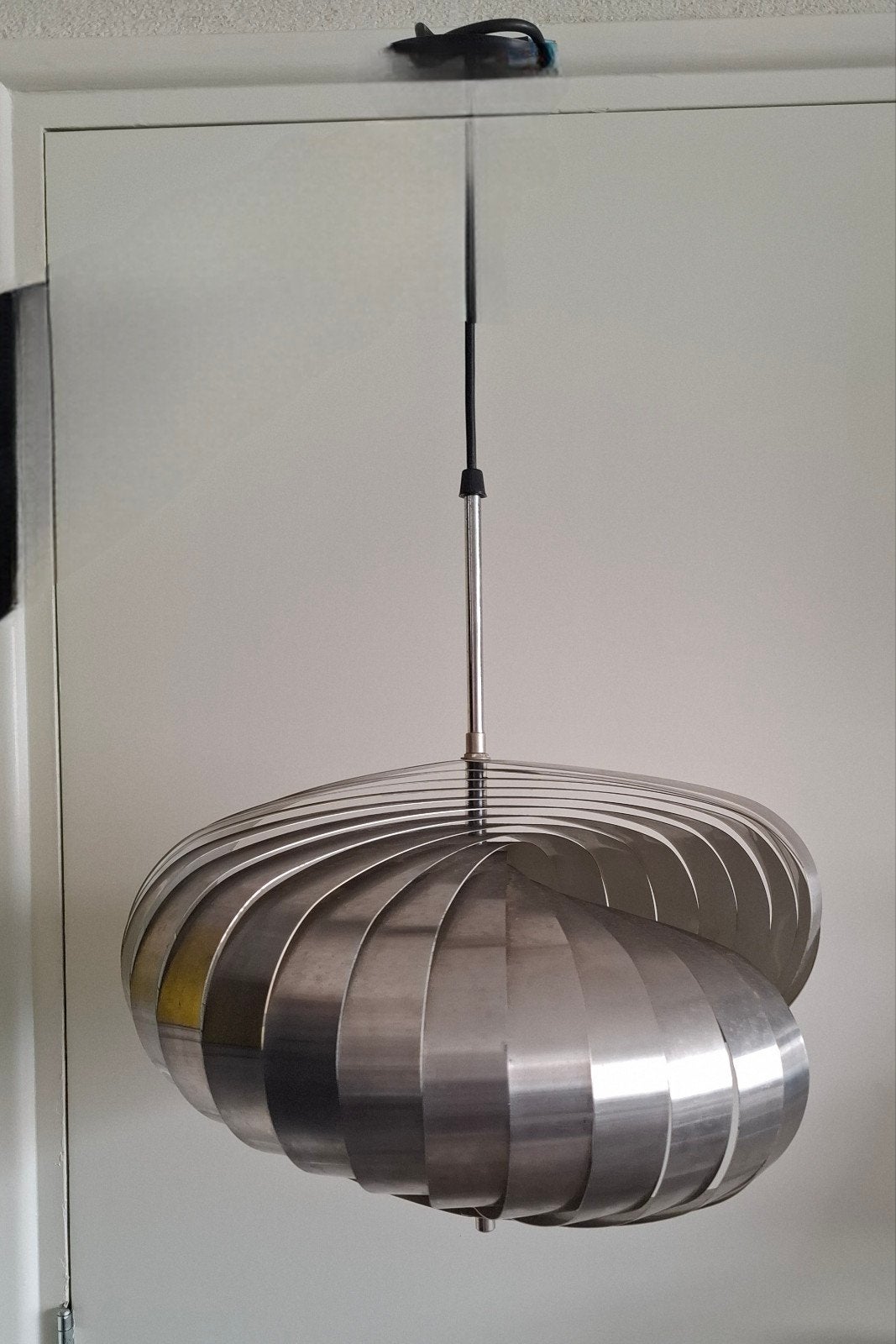 Spiraal Kinetics Hanglamp In Stijl Van Henri Mathieu 1960, Ophalen of Verzenden
