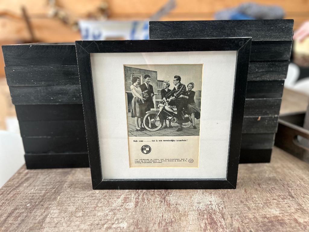 16x IKEA lijstje met verschillende advertenties 1957, Gebruikt, Ophalen of Verzenden, 1940 tot 1960, Prent