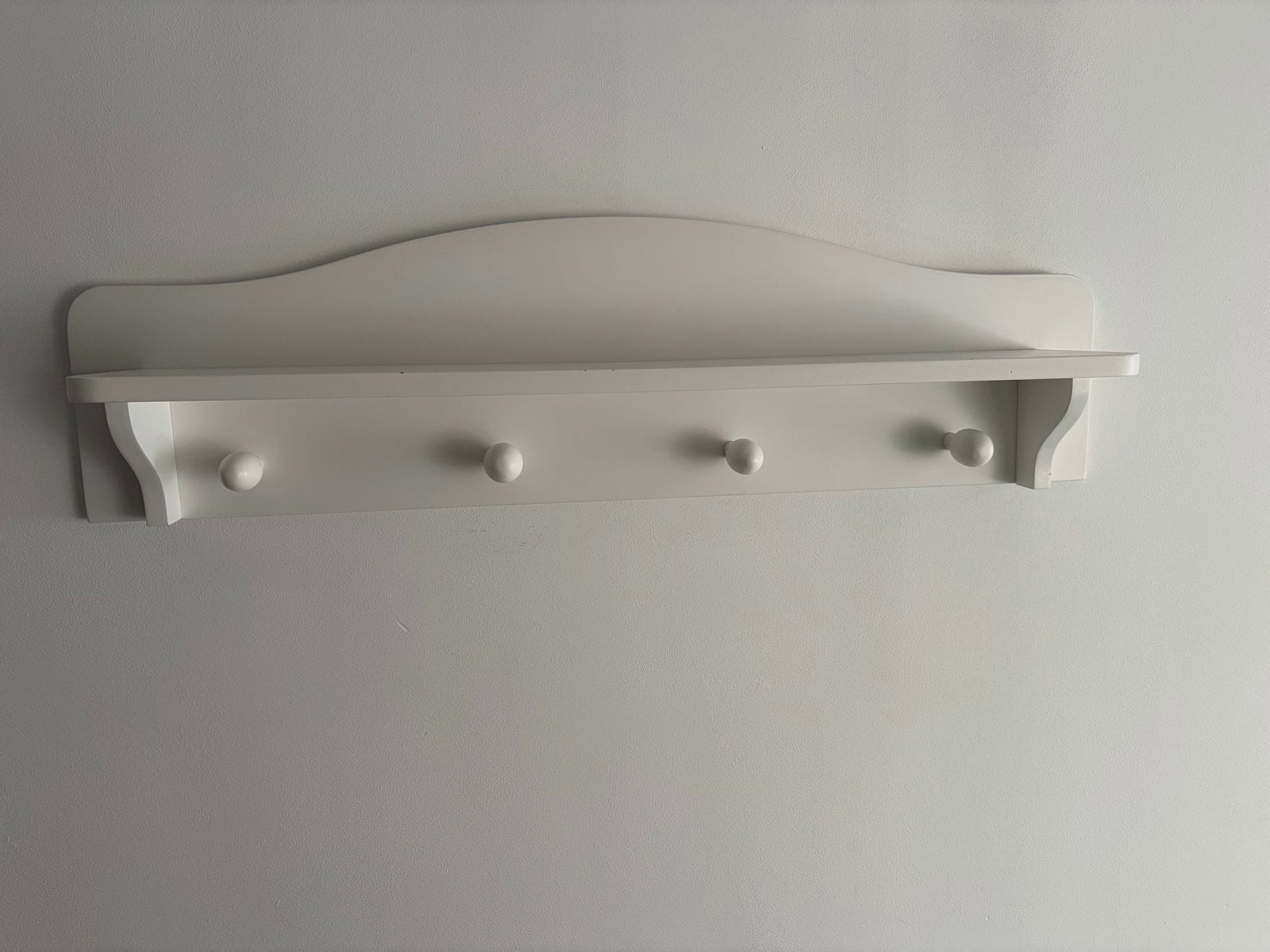 Witte wandplank met haken, zo goed als nieuw, Ophalen, Zo goed als nieuw