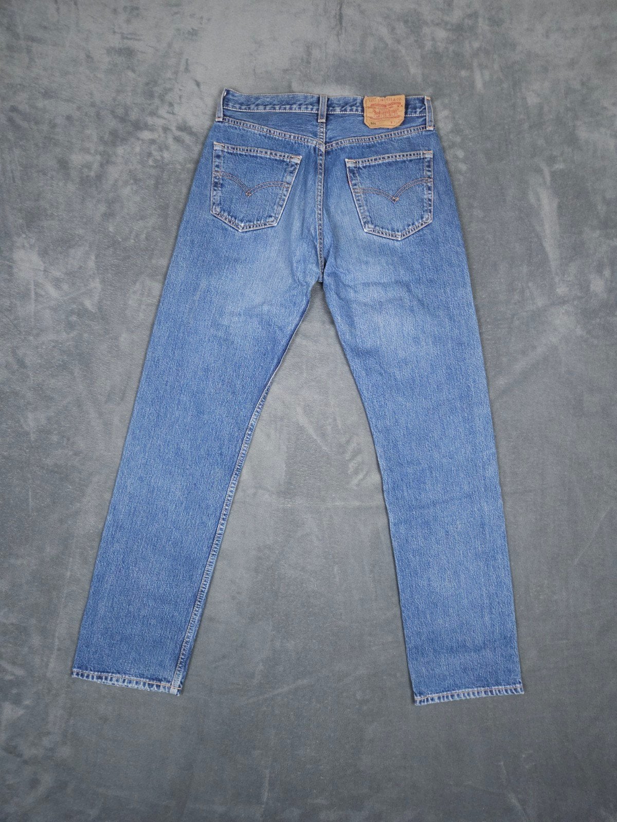 Vintage 90s Levi Jeans 501 Straight Fit Blue Denim W30 L33 P, Levi's, Blauw, ., W32 (confectie 46) of kleiner