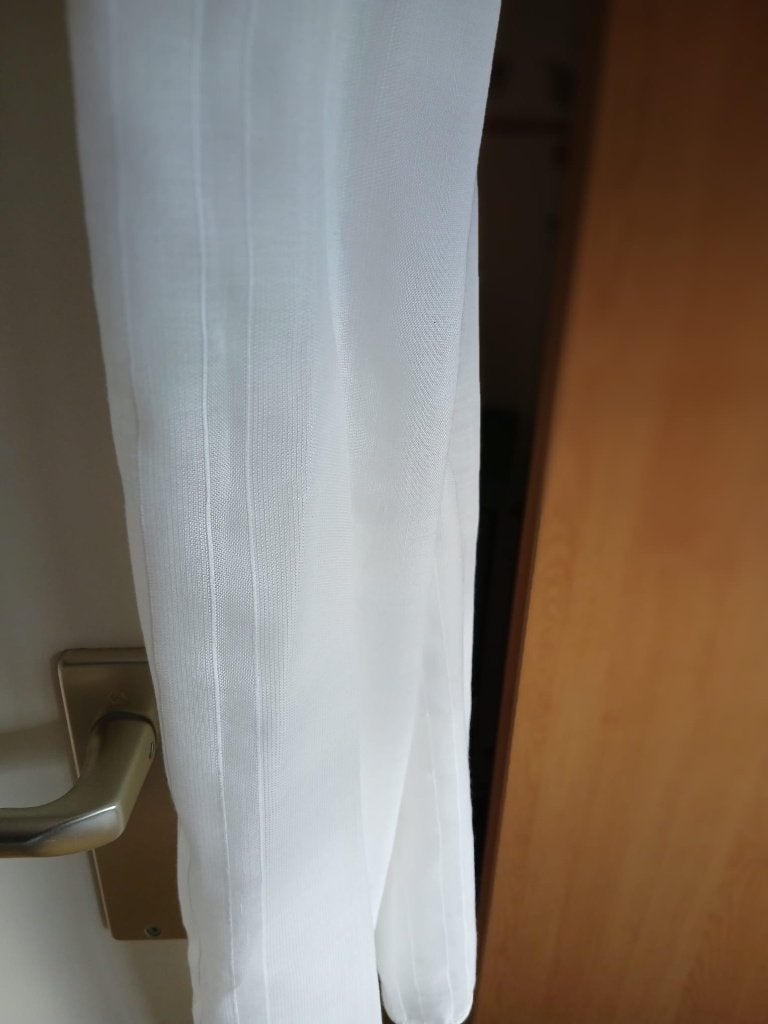 vitrage met vlinderplooi, 270 cm, Vitrage, Gebruikt, Wit