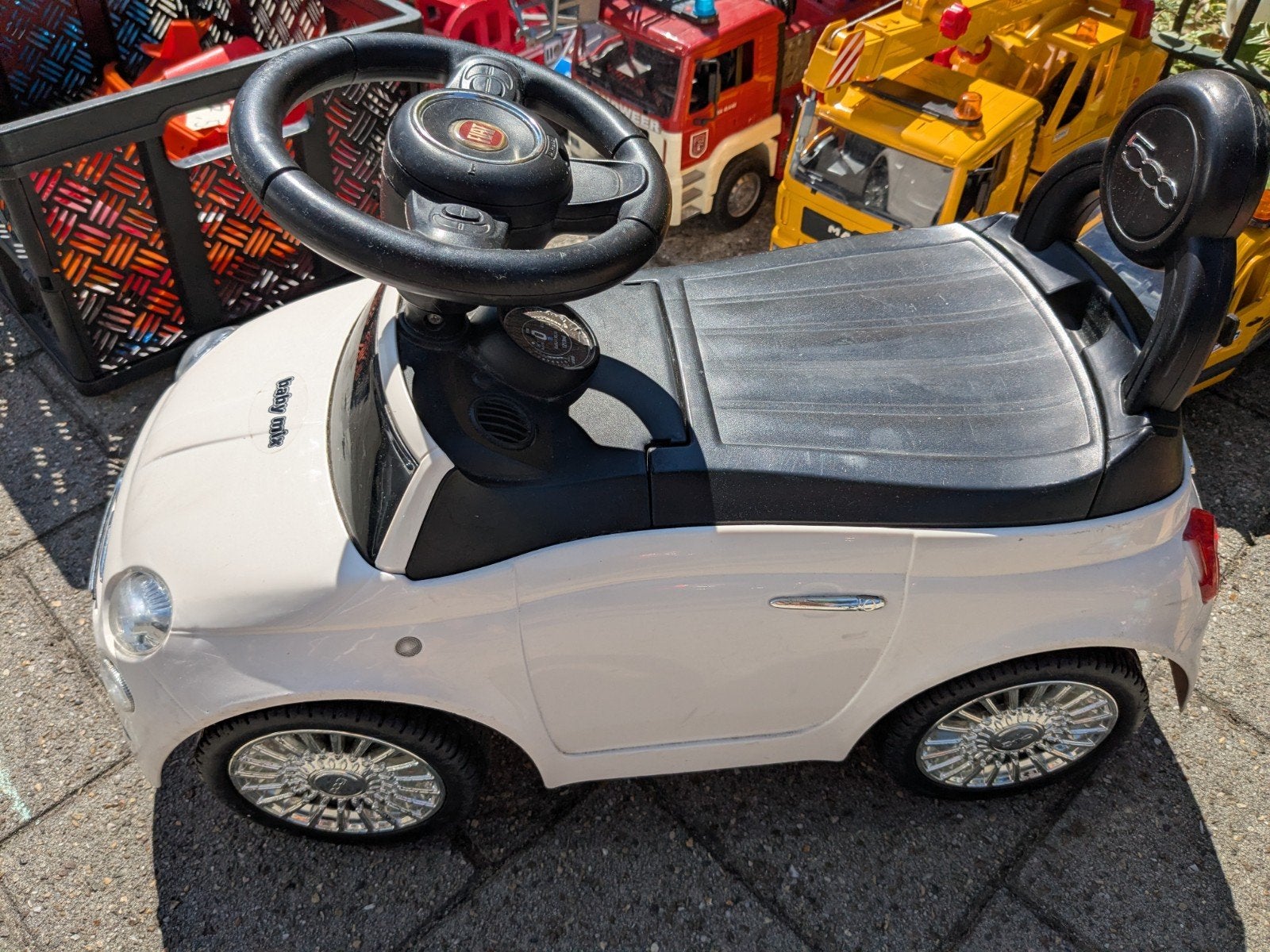 Witte Fiat 500 loopauto voor kinderen, Ophalen, Gebruikt, Loopvoertuig
