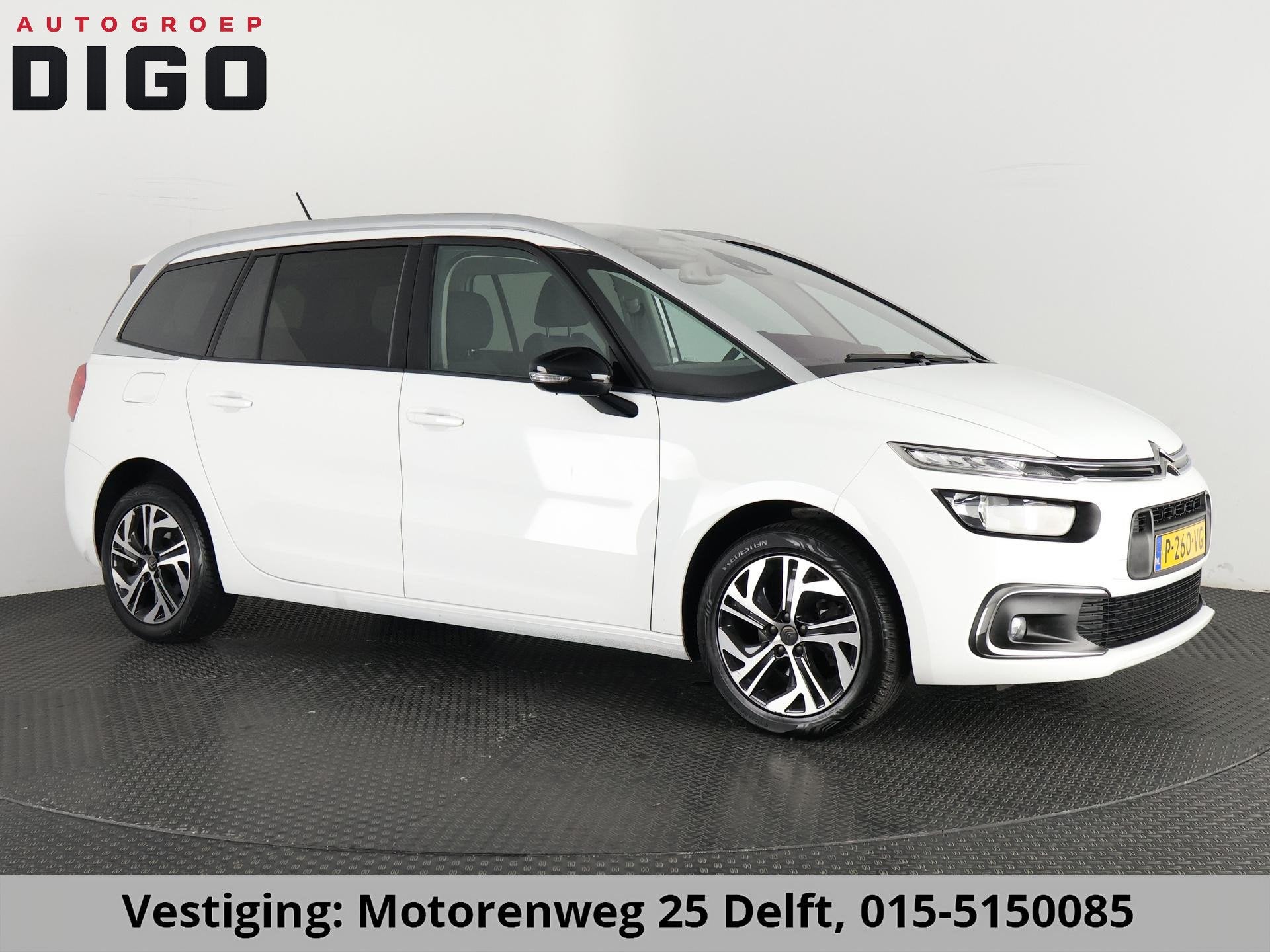 Citroen Grand C4 SpaceTourer 1.2 BUSINESS 7 ZIT AUTOMAAT 130, Dealer onderhouden, Stof, Gebruikt, 1199 cc