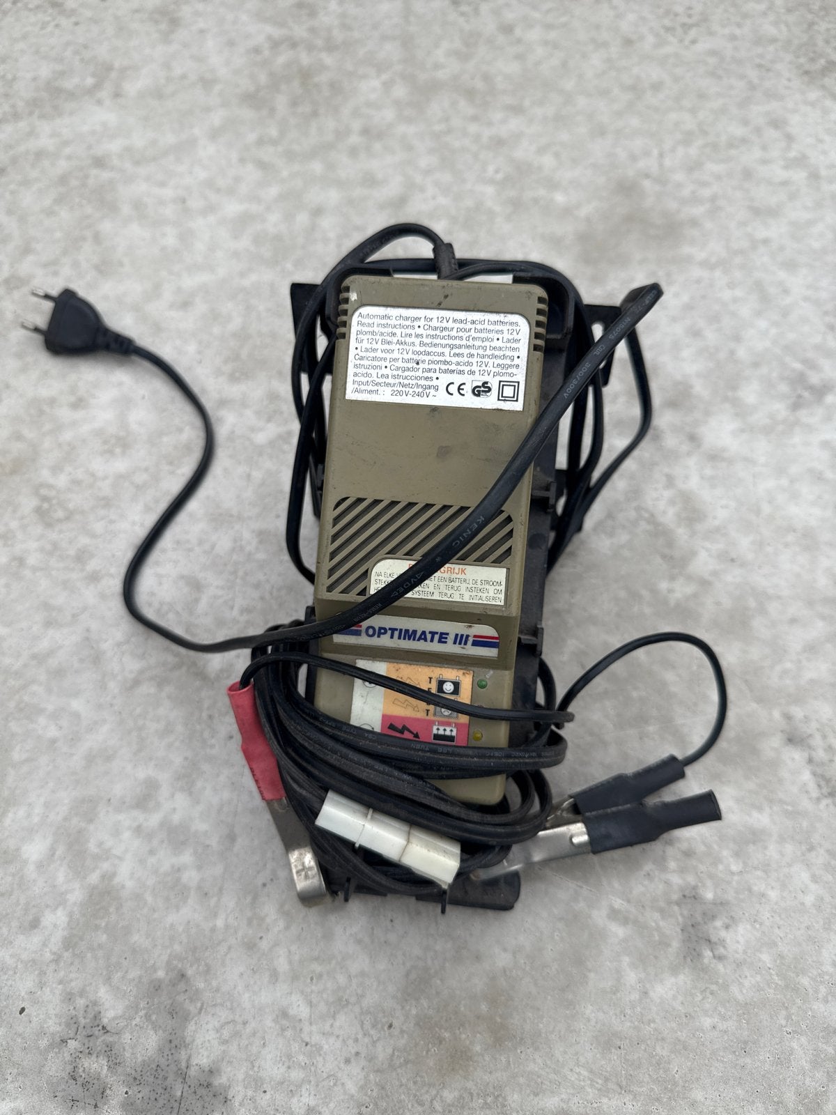 OPTIMATE III Automatische acculader 12V, Ophalen of Verzenden, Gebruikt