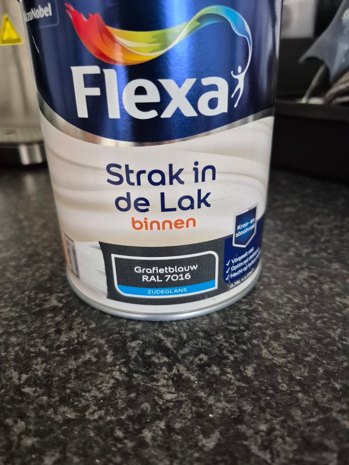 flexa lak ral 7016  en histor ral 7022, Ophalen, Nieuw, Grijs, Lak