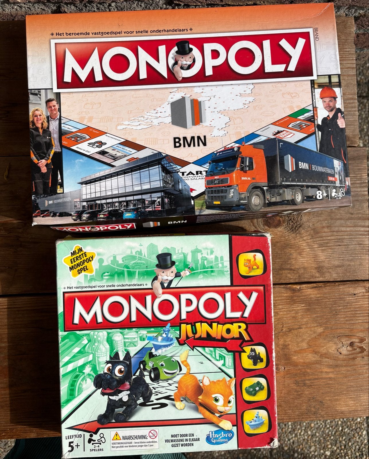 Monopoly BMN & Monopoly Junior - Zo goed als nieuw, Drie of vier spelers, Ophalen of Verzenden, Zo goed als nieuw