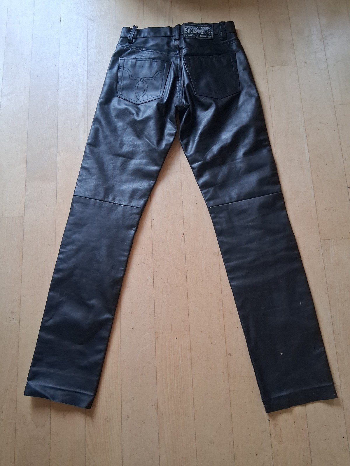 Dames zwart leren broek maat 28 taille 72, Zwart, Ophalen of Verzenden, Zo goed als nieuw, Maat 36 (S)