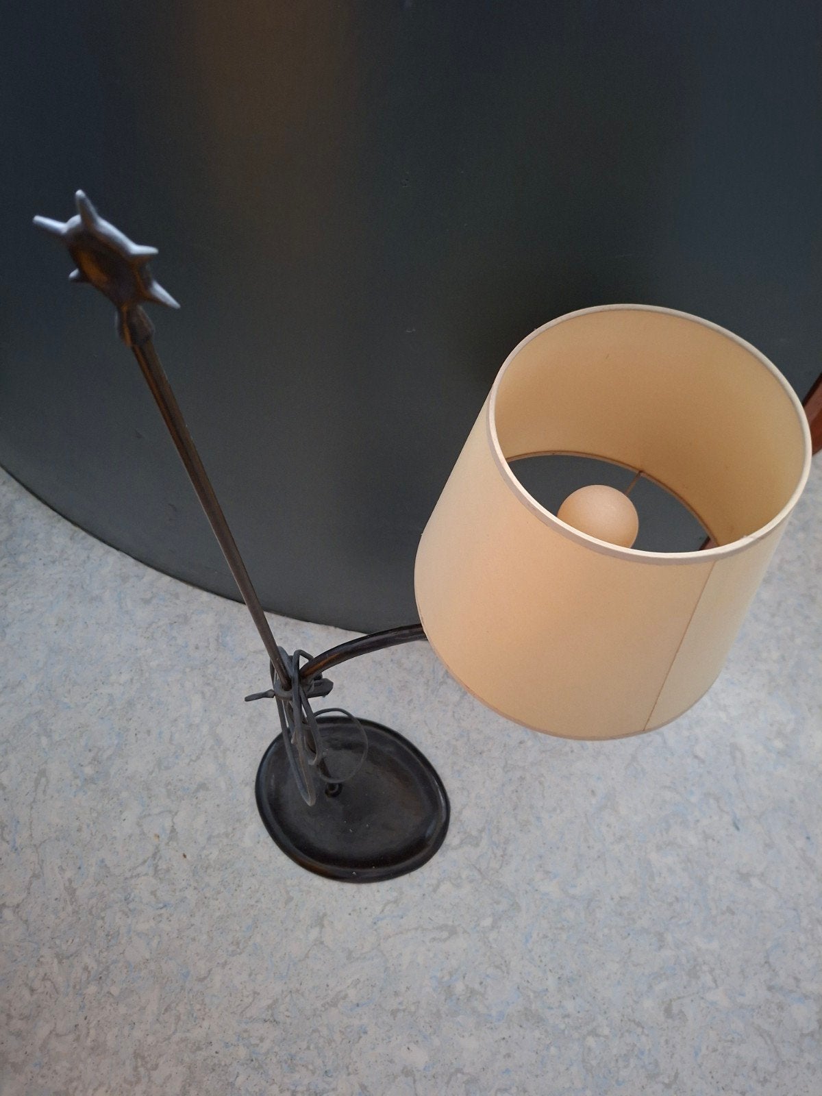 Bronzen tafellamp, Ophalen, 75 cm of meer