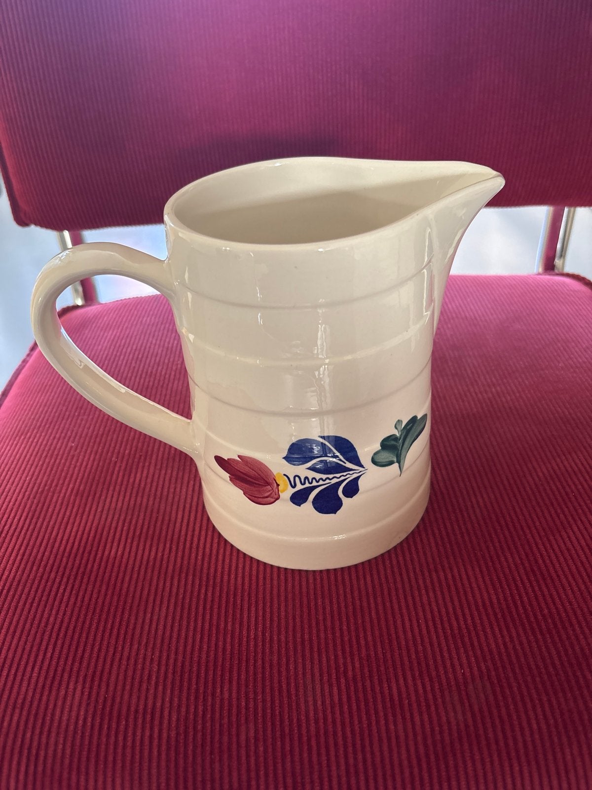 Vintage Boch Frères Keramische Kan - Boerenbont Decor, Ophalen of Verzenden