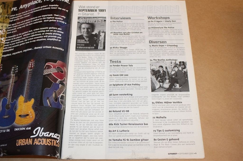 Magazine Gitarist [Sep 2000] — Beatles, Police, Jimi Hendrix, Boeken, Ophalen of Verzenden, Gelezen, Artiest