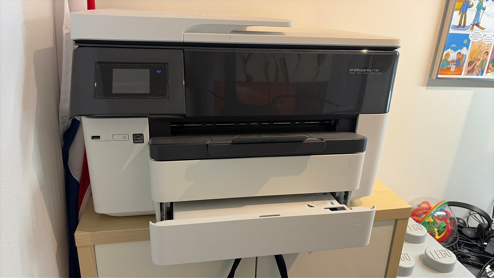 HP OfficeJet Pro 7740 All-in-One Printer, Computers en Software, Printers, Ophalen, Gebruikt, Faxen, Inkjetprinter