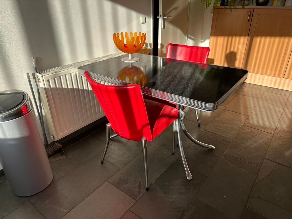 Bel Air Retro eettafel TO-36 Blackstone, Huis en Inrichting, Ophalen, Zo goed als nieuw, 100 tot 150 cm, 50 tot 100 cm