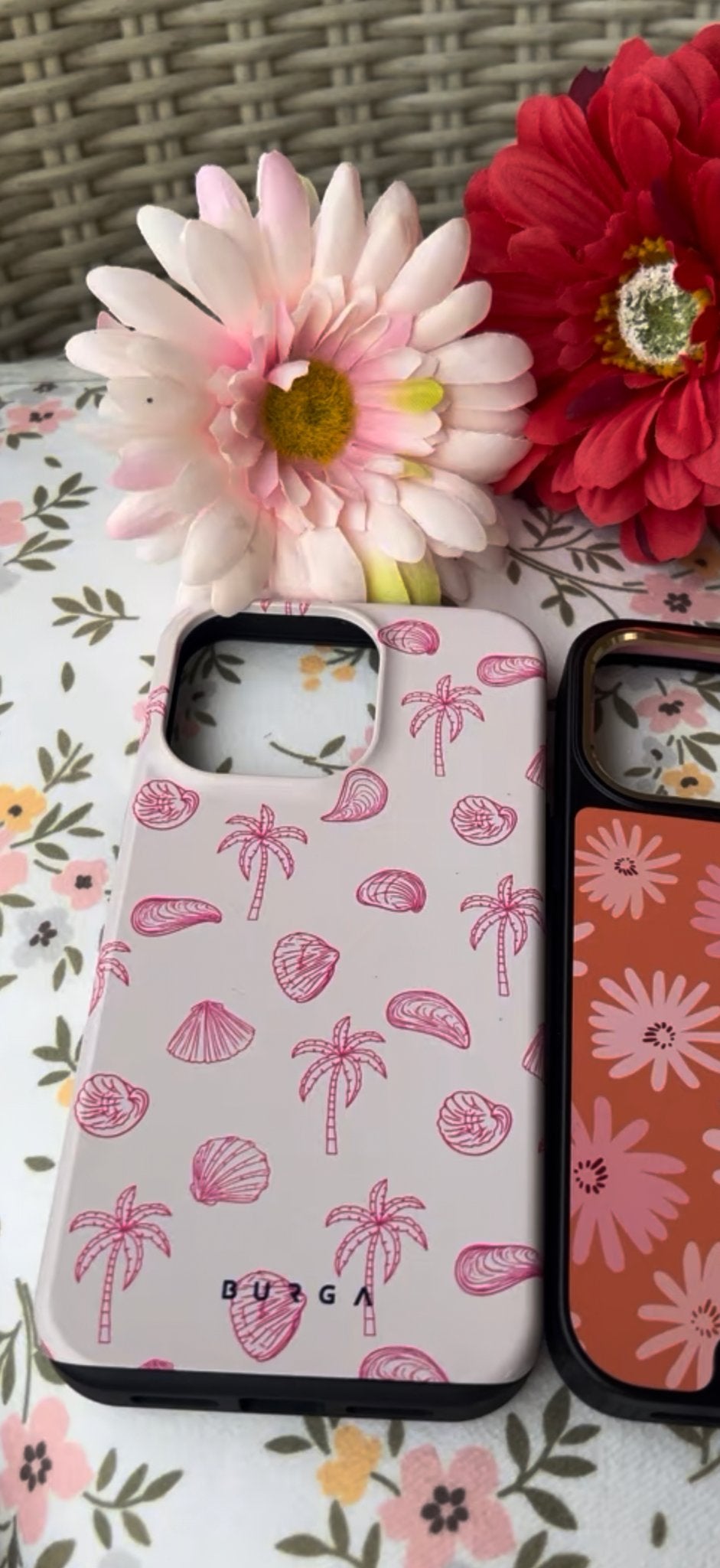 Burga iPhone 13 Pro Hoesje - Seashells & Palm Trees, Kunststof, IPhone 14 Pro Max, Hoesje of Tasje, Ophalen of Verzenden