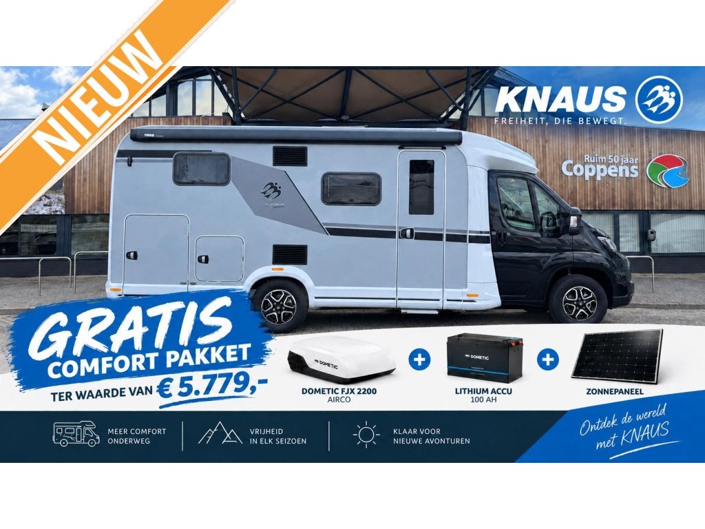 Knaus L!ve Ti Platinum 650 MEG Selection 2027 gratis AIRCO, Automaat, Ringverwarming, Tot en met 2, 6 tot 7 meter