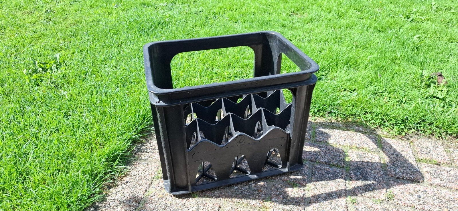 Zwarte kunststof krat voor flessen of potten, Doe-het-zelf en Verbouw, Gebruikt, Minder dan 35 cm, Minder dan 50 cm, Ophalen of Verzenden