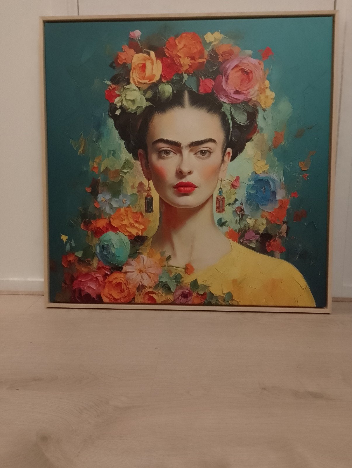 Canvasdoek Frida Kahlo, Ophalen, Op houten frame, Print, Overige materialen