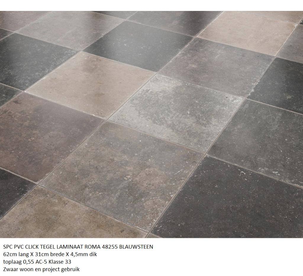 8,92m2 Pvc click Medole Grijs italians 4mm dik = €53 inc.btw