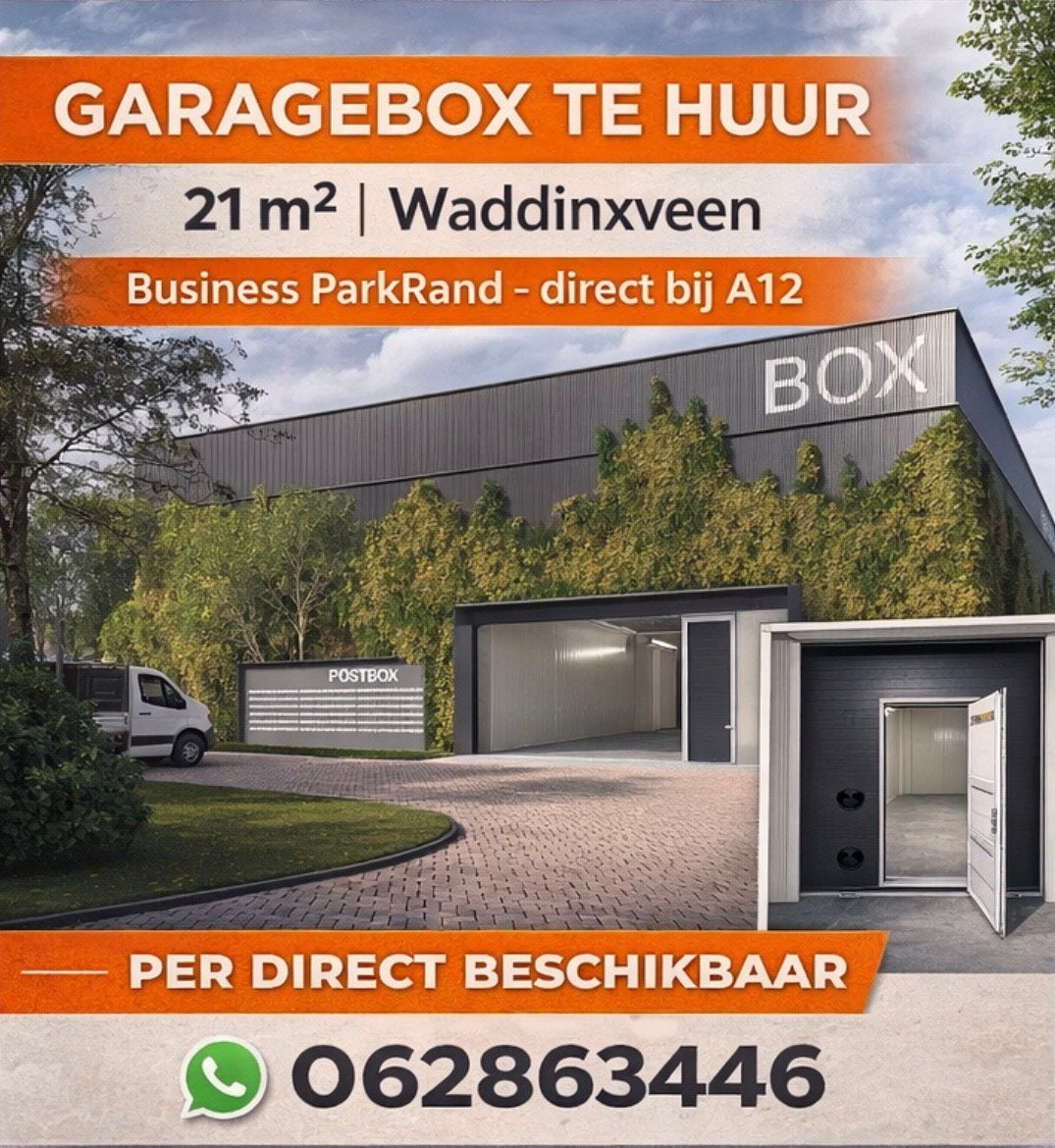Garagebox / Bedrijfsruimte te huur – 21 m², Huizen en Kamers, Garages en Parkeerplaatsen, Zuid-Holland