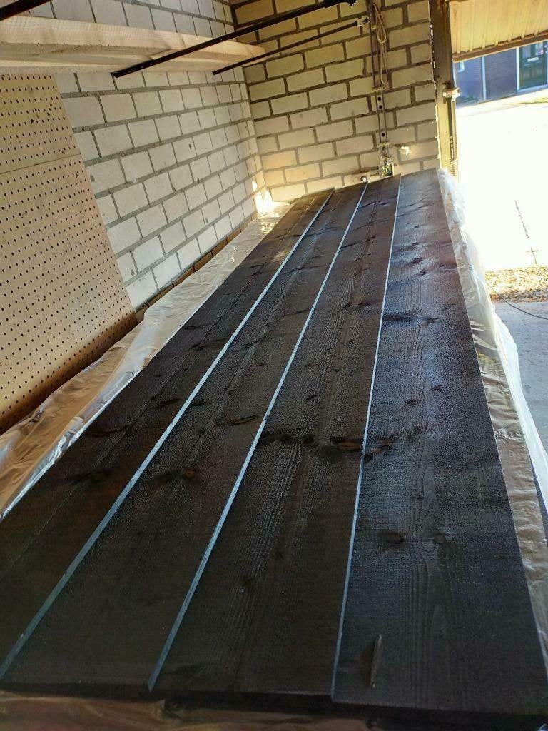 Zweeds Rabat 2 x zwart gespoten, Ophalen, Nieuw, 250 cm of meer, Planken