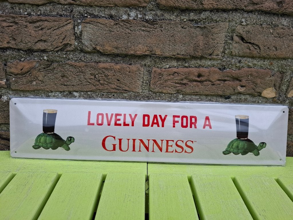 Reclamebord Lovely day for a Guinness, Ophalen of Verzenden, Nieuw, Reclamebord, Plaat of Schild, Overige merken
