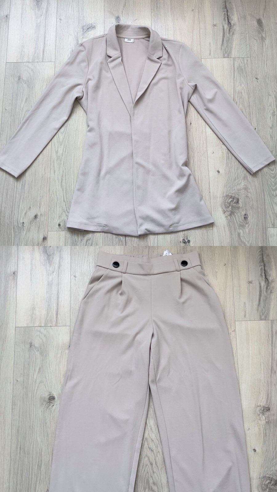 2 delige pak Beige - Maat M, Maat 38/40 (M), Kostuum of Pak, Beige, Ophalen of Verzenden
