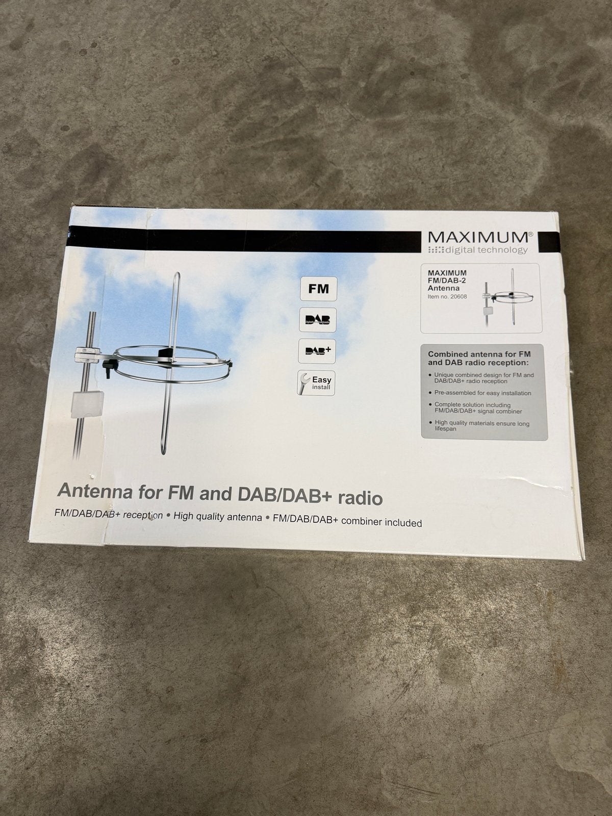 MAXIMUM FM/DAB/DAB+ Radio Antenne - Nieuw in doos, Ophalen of Verzenden, Nieuw, Antenne