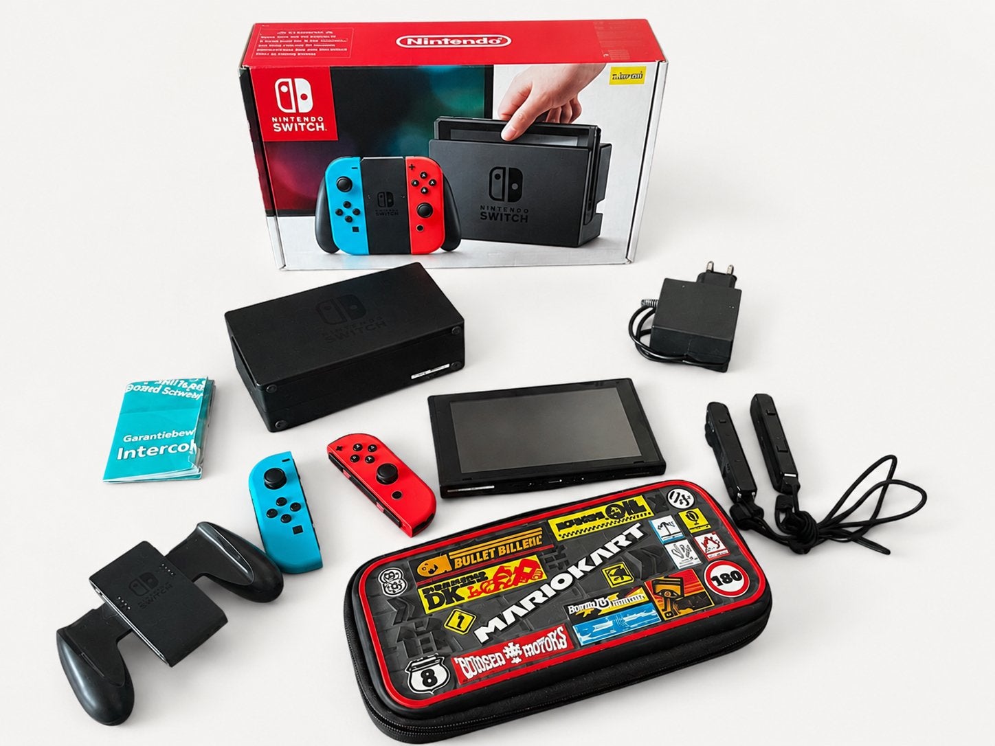 Nintendo Switch 1 complete set te koop(oude batterij versie), Ophalen of Verzenden, Zo goed als nieuw, Met 2 controllers, Switch 2019 Upgrade