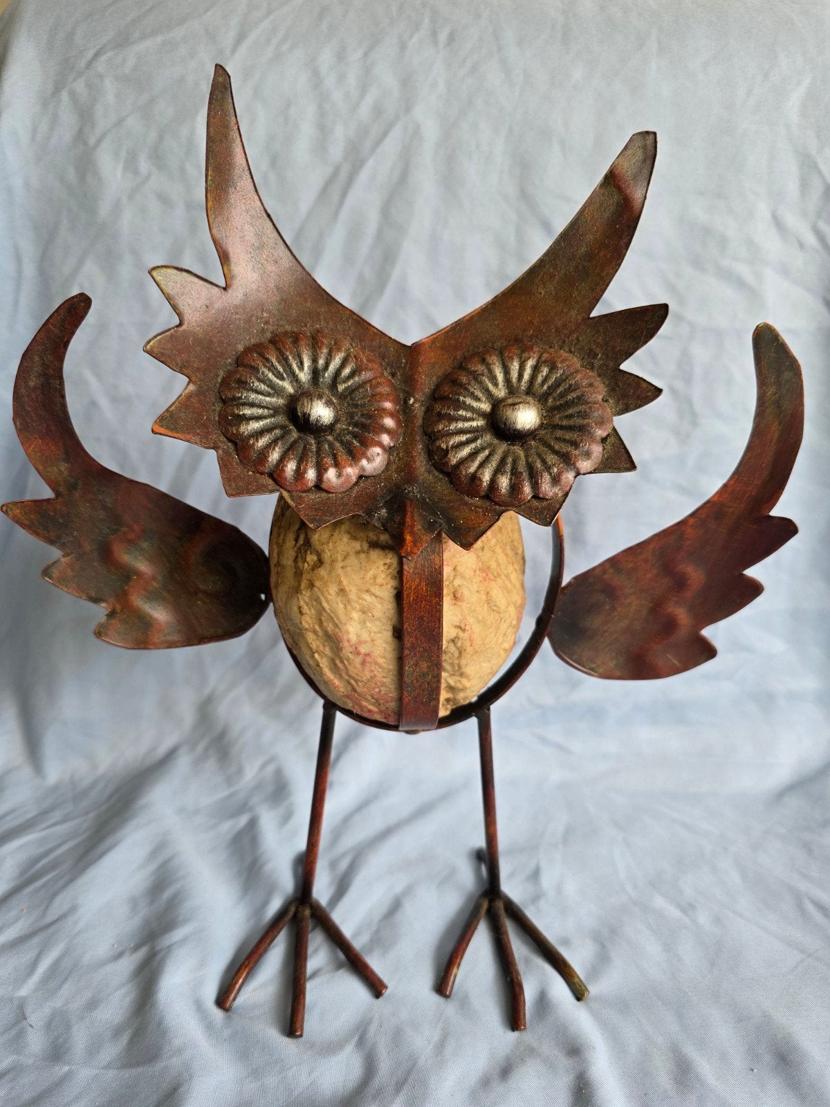 Unieke metalen uil - 30 cm hoog, Ophalen of Verzenden