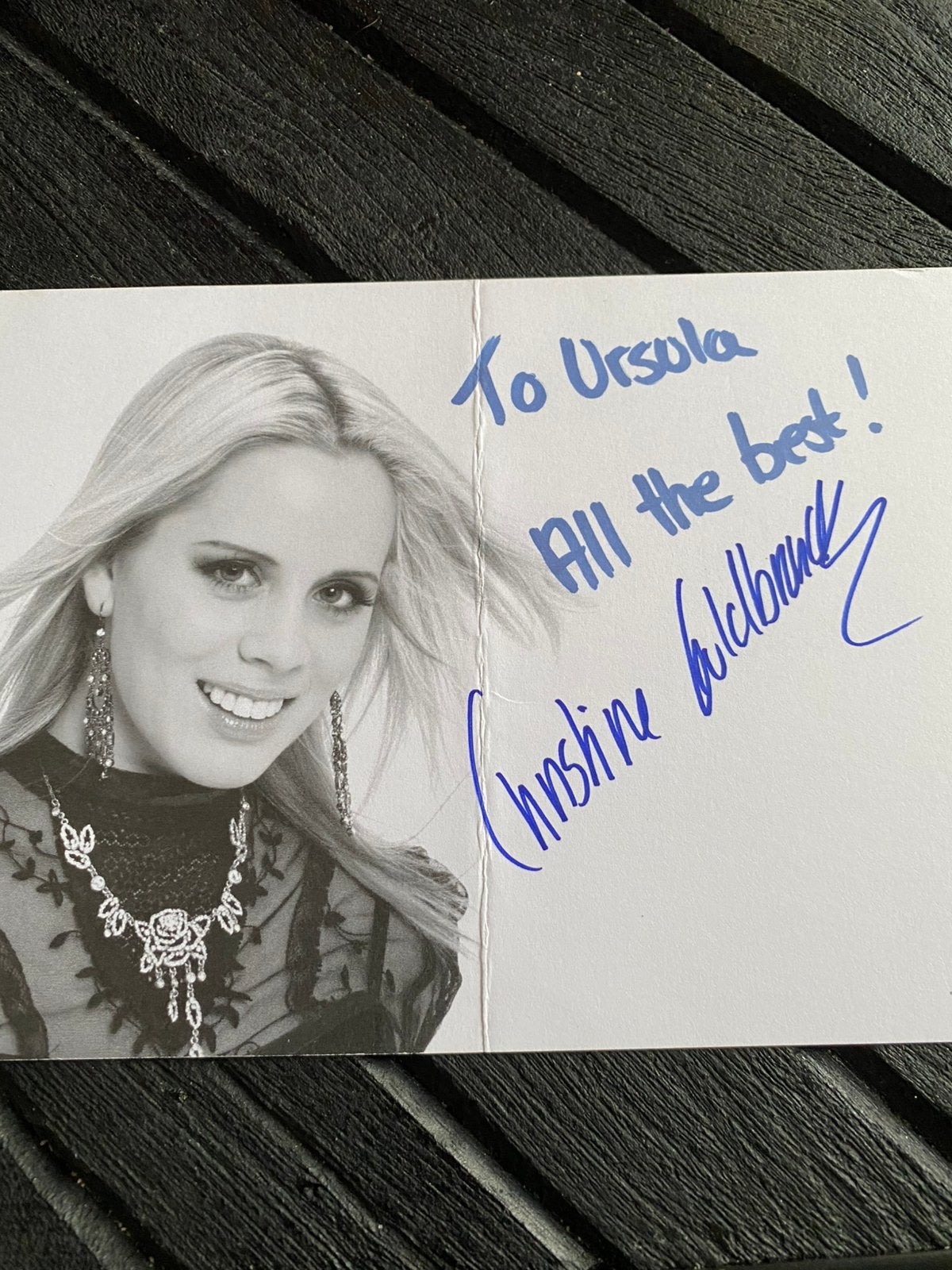 Filmster handtekening guldbrandsen, Ophalen of Verzenden, Zo goed als nieuw, Foto of Kaart