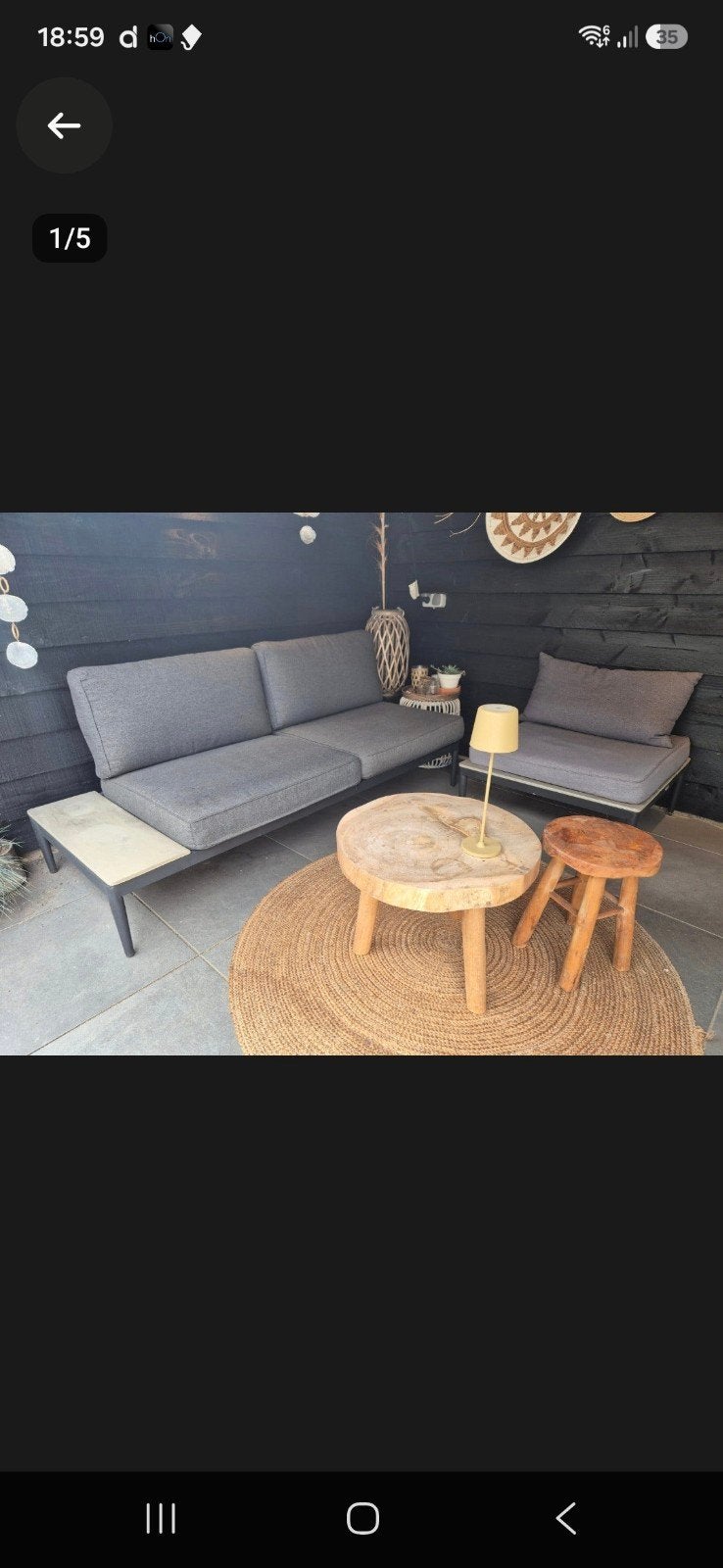 loungeset tuin, Ophalen, Bank