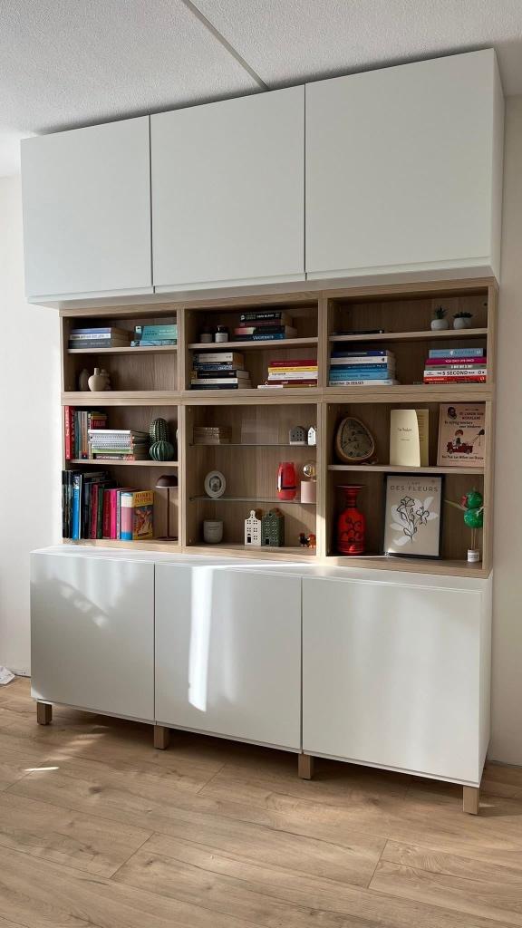 IKEA BESTÅ Kastsysteem - 180x240 cm, Ophalen, Met deur(en), 150 tot 200 cm, Overige houtsoorten