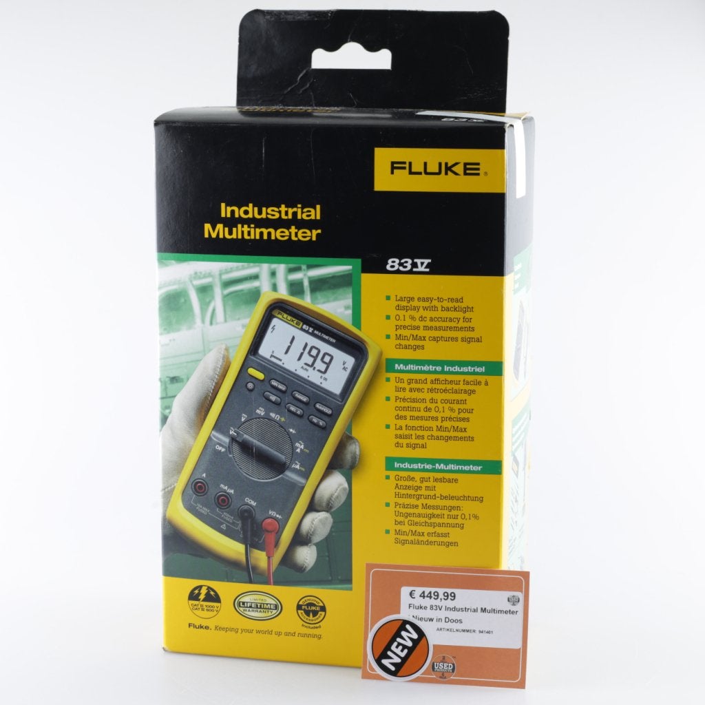 Fluke 83V Industrial Multimeter | Nieuw in doos, Fluke, Nieuw, https://www.fluke.com/nl-nl/ondersteuning/contact, 6920 Seaway Blvd, Everett, WA 98203, Verenigde Staten