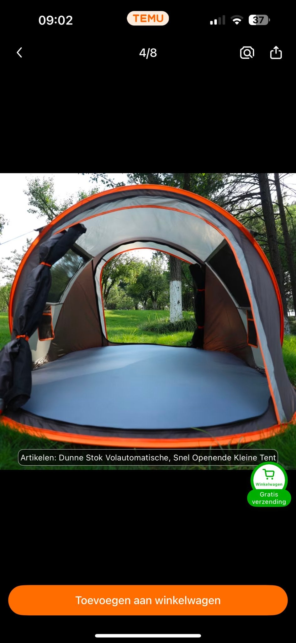 Nieuw pop-up tent - snel op te zetten!, Ophalen of Verzenden, Nieuw, Tot en met 2