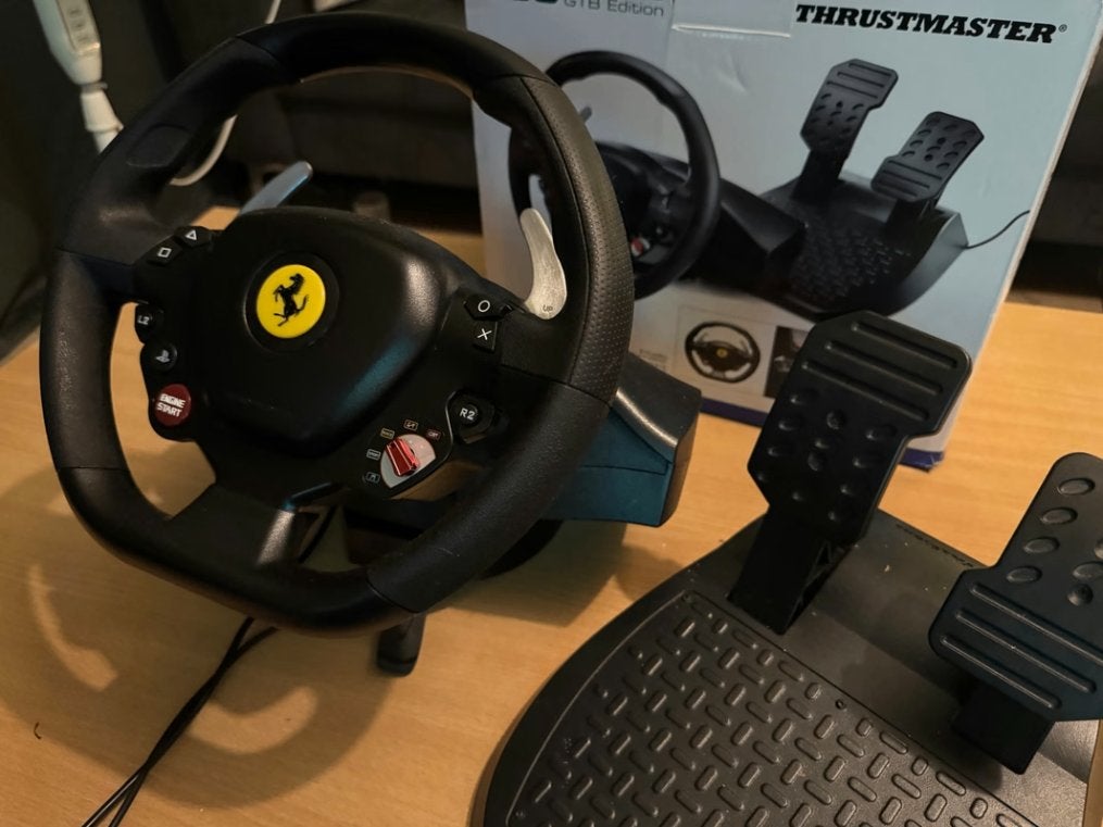 Thrustmaster T80 Ferrari 488 GTB Edition Zwart, Ophalen, Racestuur, Gebruikt, Force feedback