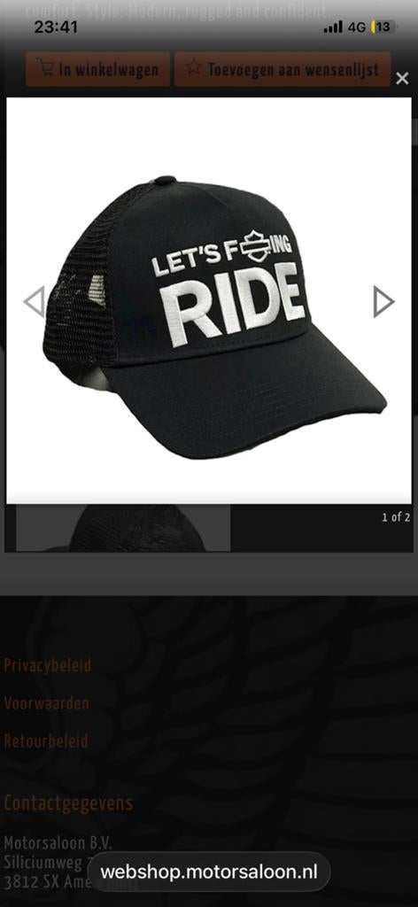 Harley davidson cap/ pet, Ophalen of Verzenden, Zo goed als nieuw