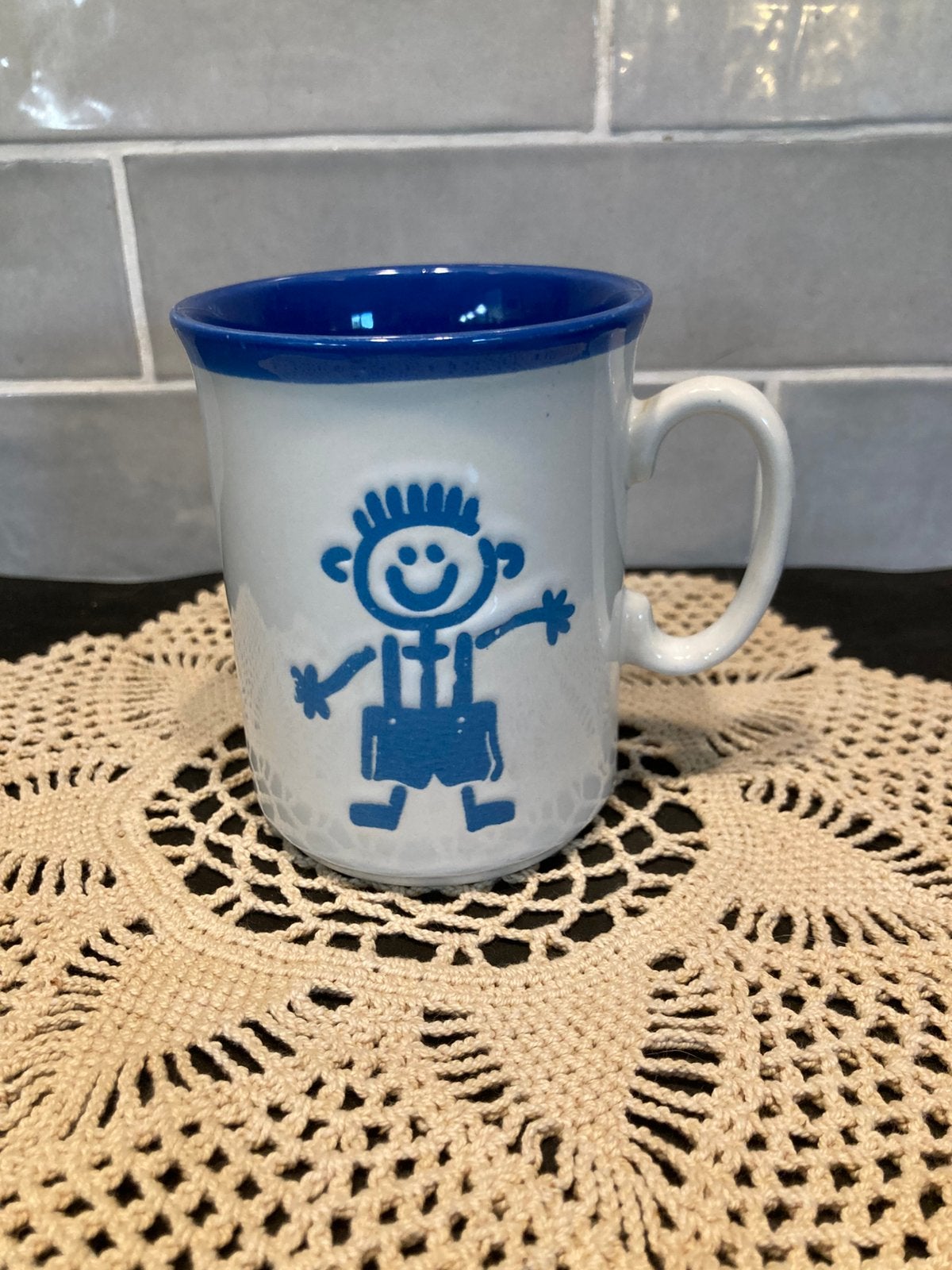 Beker Just Mugs, werkman gereedschap (080826), Ophalen of Verzenden, Gebruikt, Overige stijlen, Kop(pen) en/of Schotel(s)