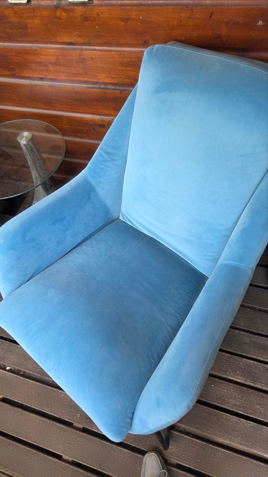 Velvet Fauteuil 2 stuks, Huis en Inrichting, Fauteuils, Ophalen, 75 tot 100 cm, Zo goed als nieuw, Stof