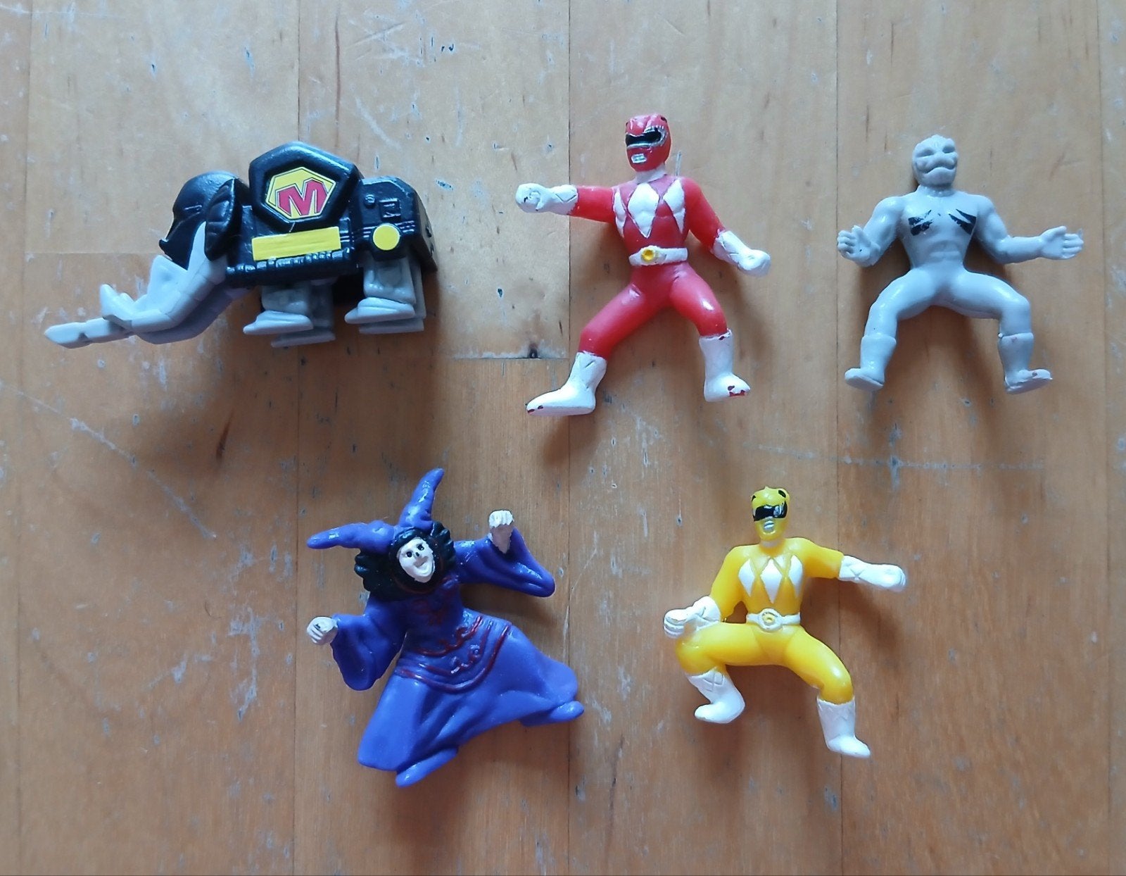 5 Power Rangers figuurtjes, Ophalen of Verzenden, Gebruikt