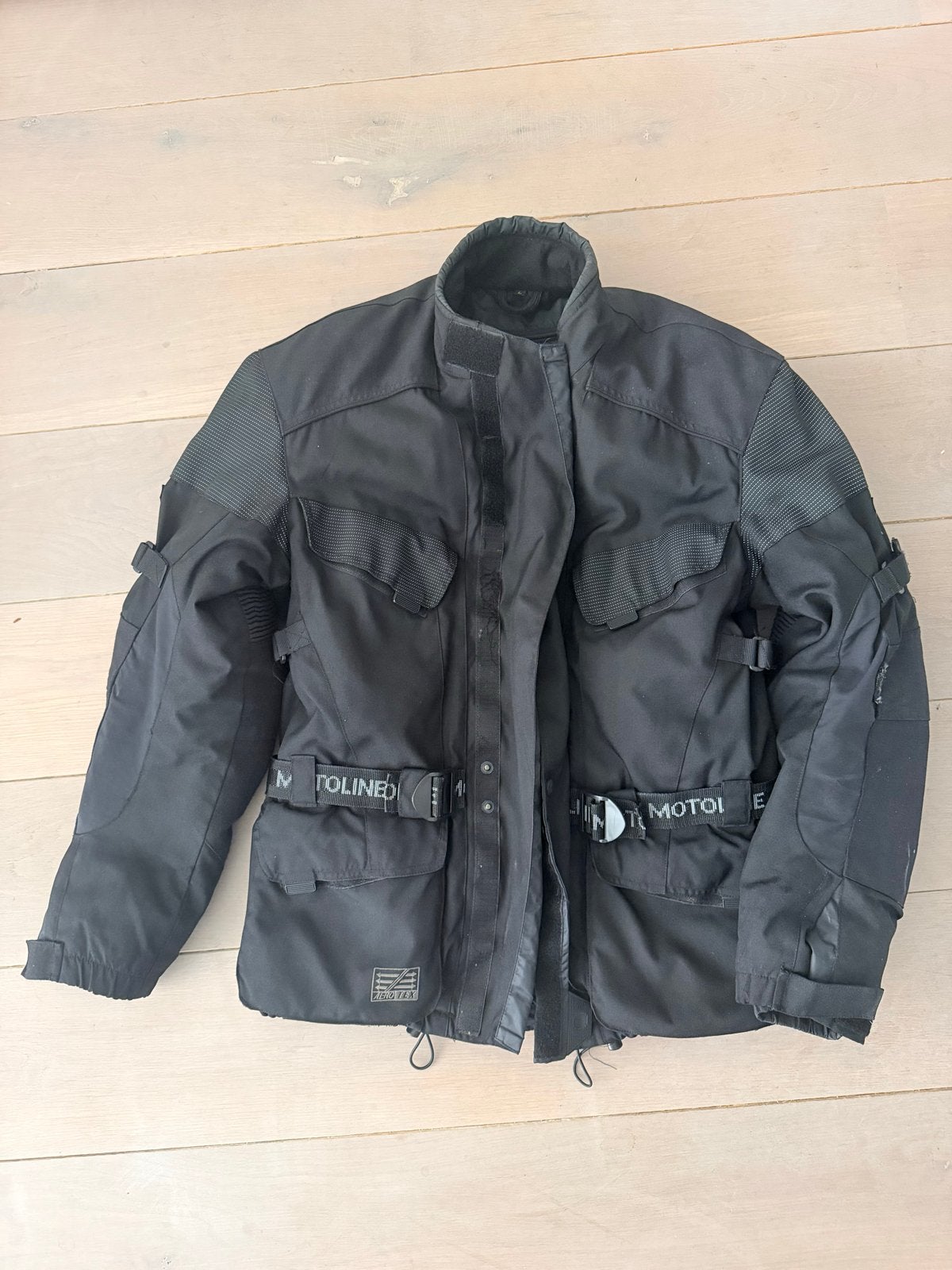 Motoline motorjas L heren met uitritsbare voering + broek, Ophalen, Tweedehands, Heren, Jas | textiel