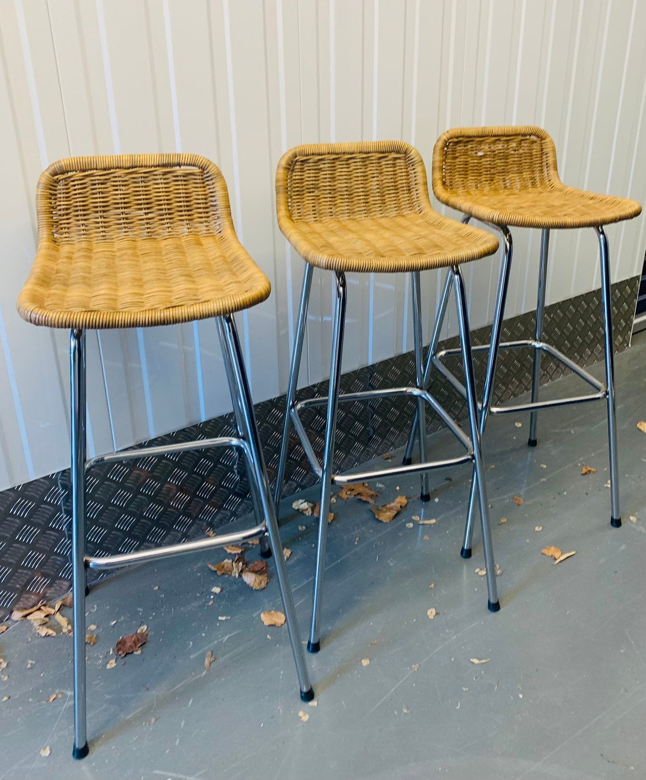 3x Rohe Noordwolde Dirk van Sliedregt barkruk vintage., 3 krukken, Ophalen, Zo goed als nieuw, 60 tot 90 cm
