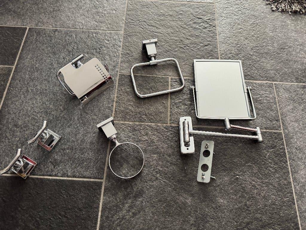 CHROOM BADKAMERACCESOIRES, Huis en Inrichting, Ophalen, Zo goed als nieuw, Douche-accessoire