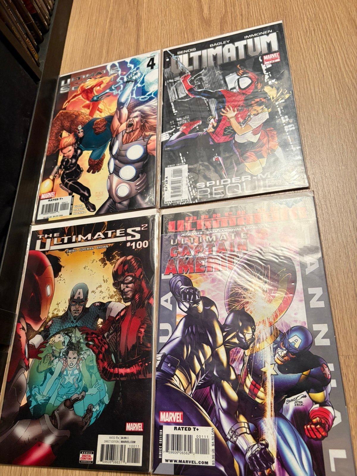 4 Ultimate Comics, Ultimates 2, Spider-man, Captain America, Eén comic, Ophalen of Verzenden, Zo goed als nieuw, Amerika