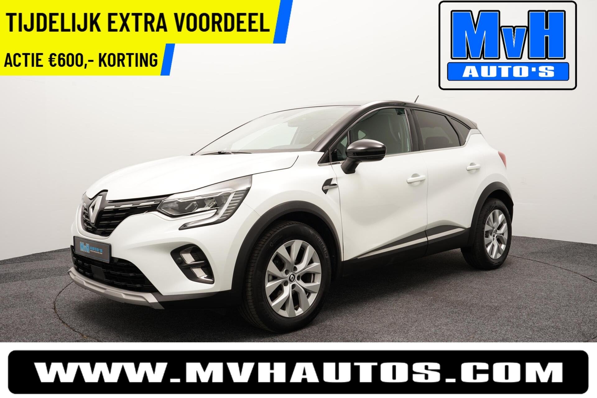 Renault Captur 1.3 TCe 140 Intens|PARELMOER|CAMERA|LED|NAP, Gebruikt, 4 cilinders, Met garantie (alle), Leder en Stof