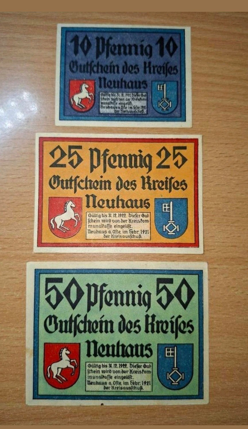 Duits Notgeld Neuhaus Noodgeld, Postzegels en Munten, Ophalen of Verzenden, Duitsland